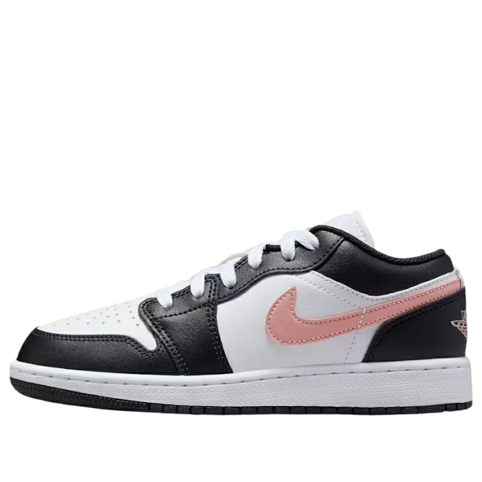 ナイキ ジョーダン 黒色 ブラック 白色 ホワイト ピンク 'WHITE PINK' ジュニア キッズ JORDAN (GS) AIR 1 LOW BLACK RUST 553560-165 / WHITE BLACK RUST PINK ベビー マタニティ スニーカー