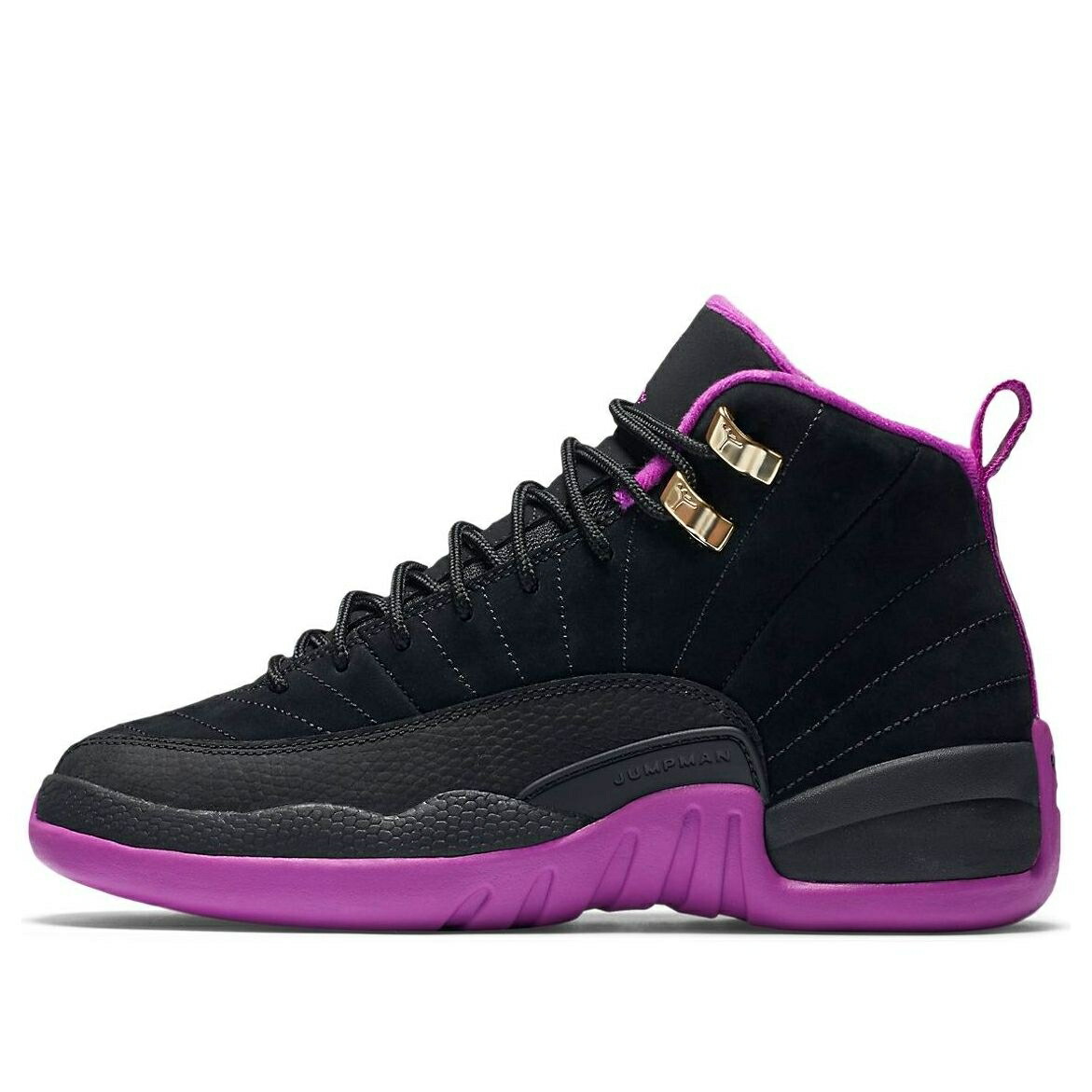 ナイキ ジョーダン 黒いこと 黒いこと ゴールド \u0027HYPER VIOLET\u0027 お坊っちゃん キッズ JORDAN (GS) AIR 12 RETRO 510815-018 / BLACK MTLC GOLD STAR HYPR VLT もの言う花 マタニティ スニーカー