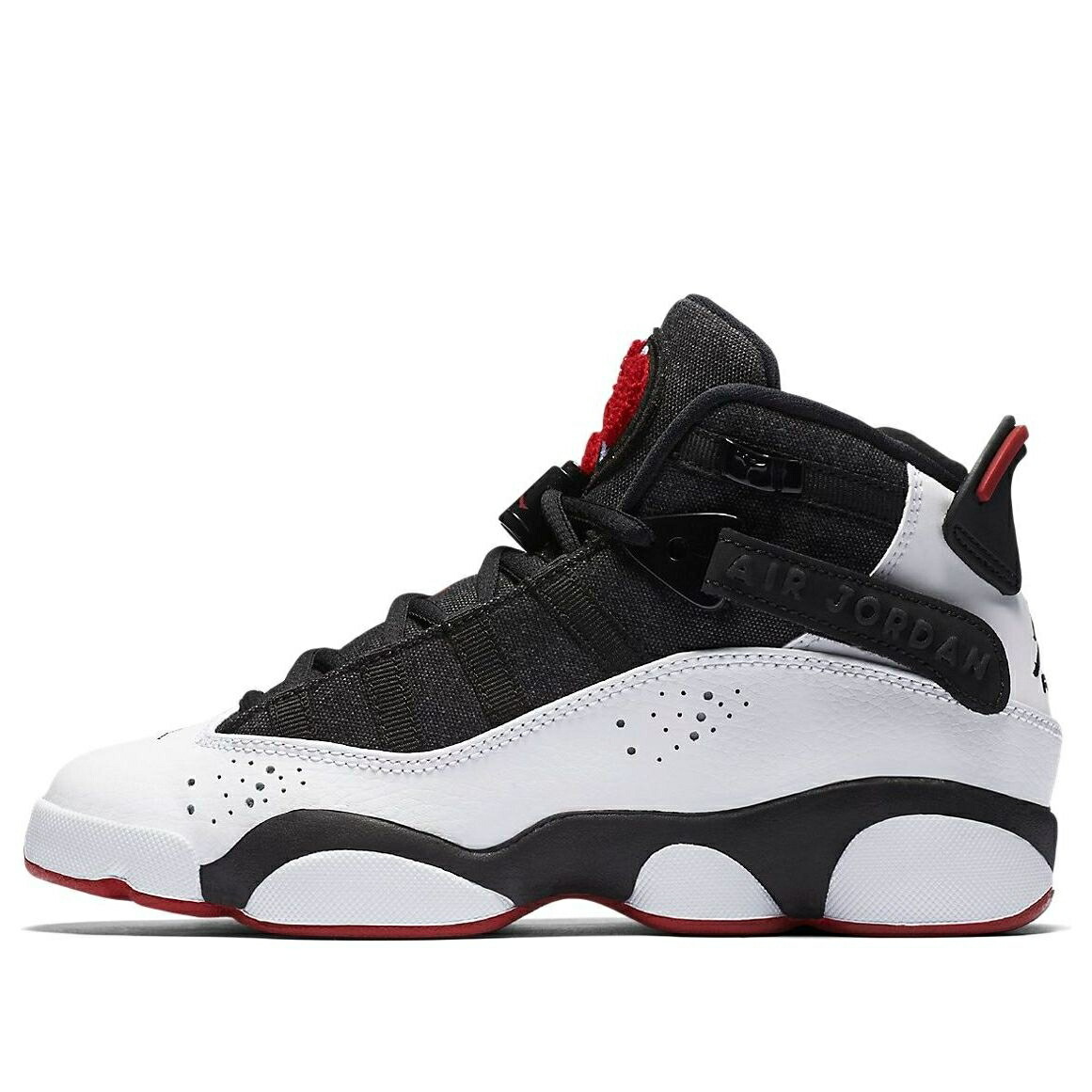 ナイキ ジョーダン リング 白色 ホワイト 黒色 ブラック BLACK RED ジュニア キッズ JORDAN (GS) AIR 6 RINGS WHITE GYM 323419-012 / BLACK ベビー マタニティ スニーカー