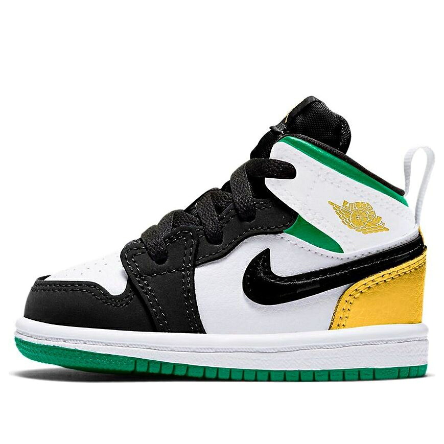 ナイキ ジョーダン ミッド 白色 ホワイト 緑 グリーン 黄色 イエロー 'OAKLAND' ベビー JORDAN (TD) AIR 1 MID SE BQ6933-101 / WHITE GREEN YELLOW｜スニケス 43,355円