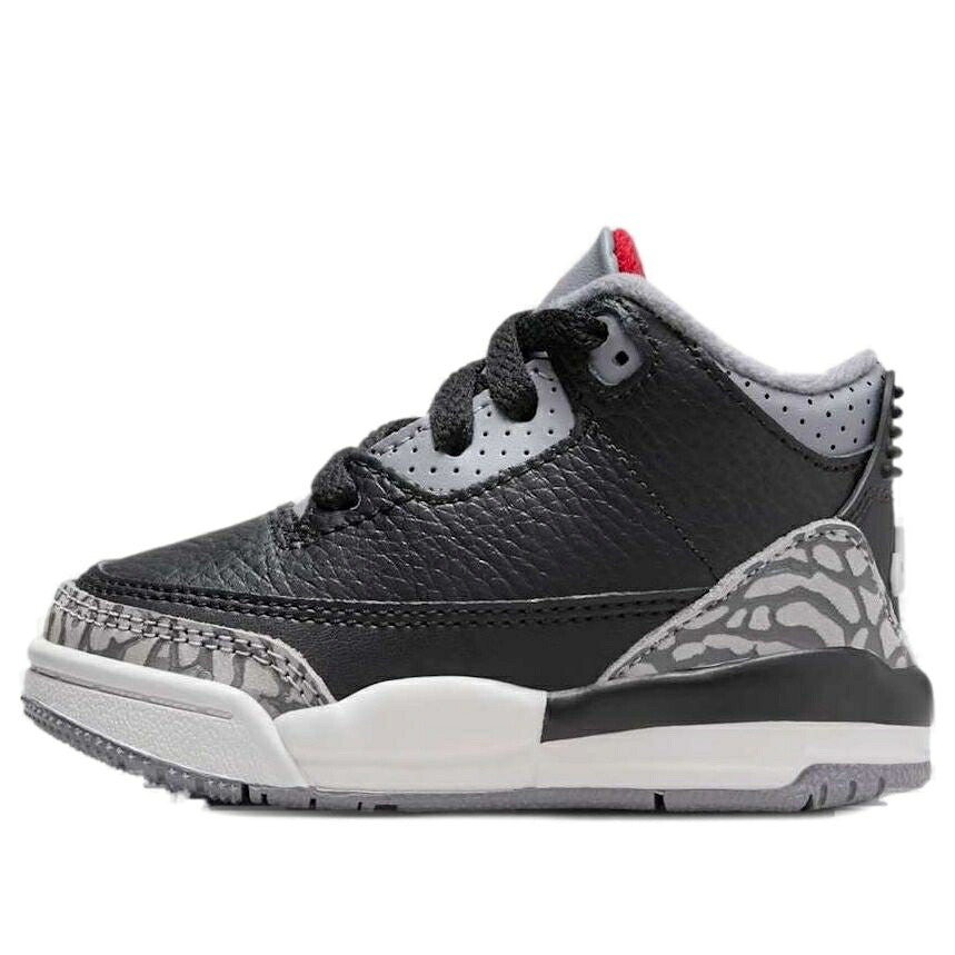 ナイキ ジョーダン 黒いこと 黒いこと 火の手 赤 赤いこと 薄墨色 シメント 薄墨色 \u0027BLACK CEMENT\u0027 もの言う花 JORDAN (TD) AIR 3 OG 2024 DM0968-010 / BLACK FIRE RED CEMENT GREY SAIL