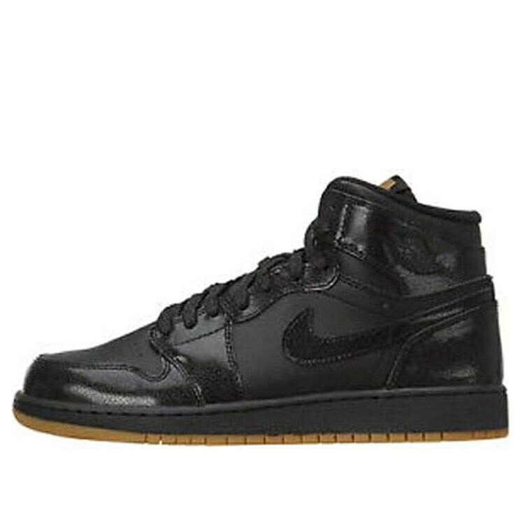 ナイキ ジョーダン 黒色 ブラック 茶色 ブラウン 'BLACK GUM' ジュニア キッズ JORDAN (GS) AIR 1 RETRO 575441-020 / BLACK BLACK GUM LIGHT BROWN ベビー マタニティ スニーカー｜スニケス