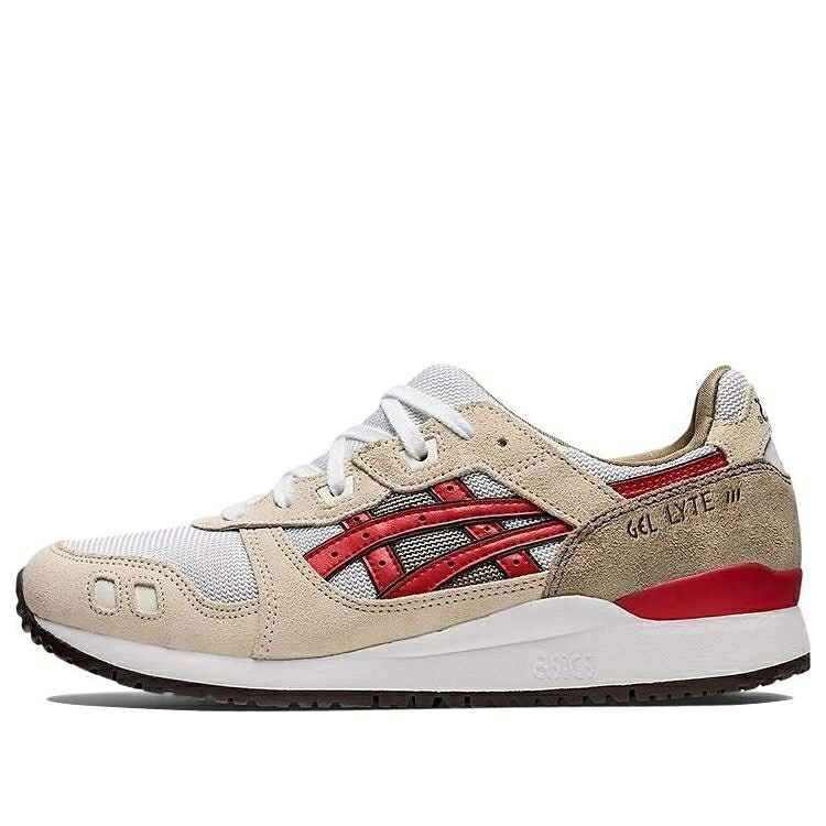 アシックス 灰色 グレー 赤 レッド ベージュ 'SMOKE ALERT' スニーカー メンズ ASICS GEL LYTE 3 OG GREY RED 1201A832-020 / GREY BEIGE RED｜スニケス