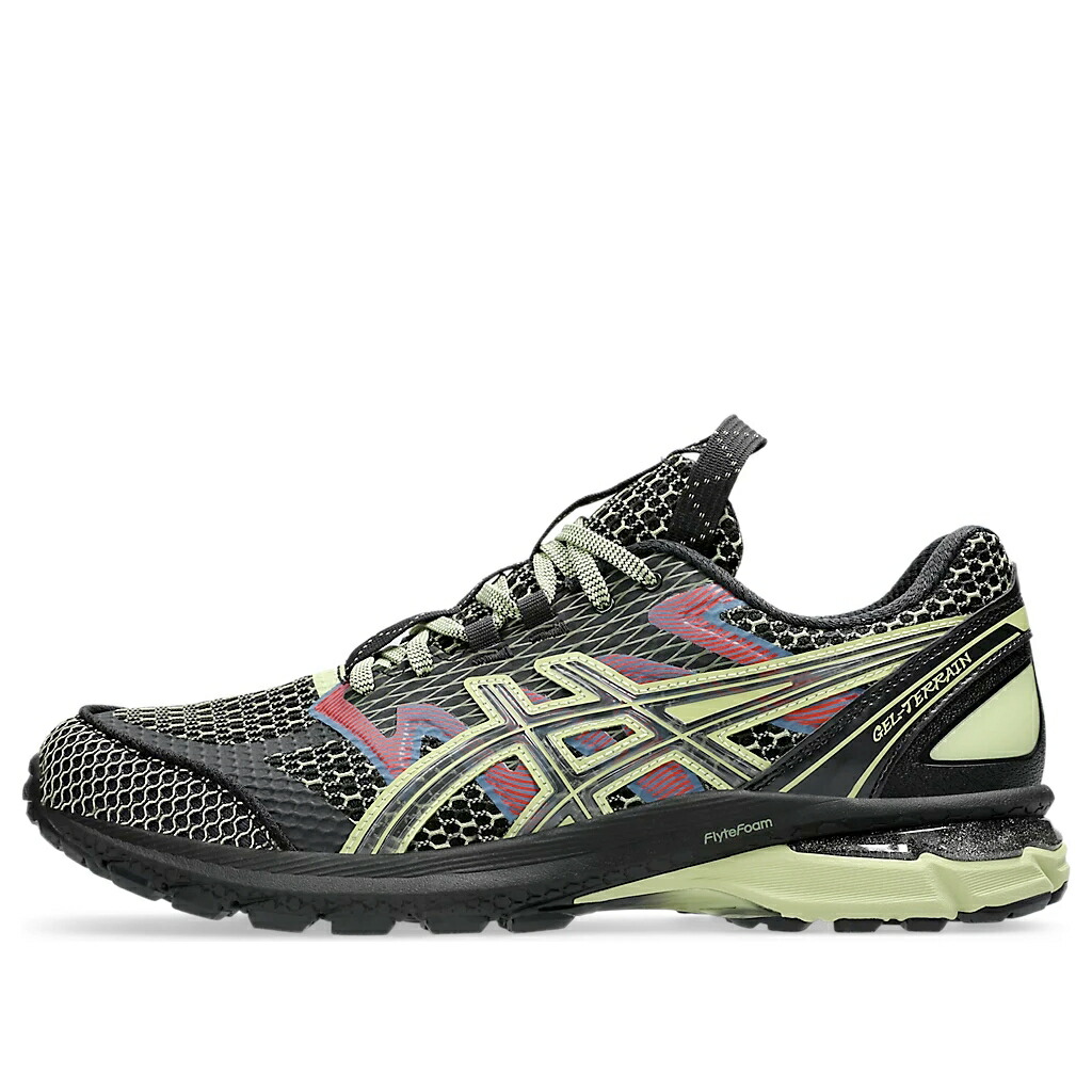 アシックス 黒色 ブラック ライム BLACK LIME スニーカー メンズ ASICS US4-S GEL-TERRAIN NEON 1203A394-001 / BLACK NEON LIME