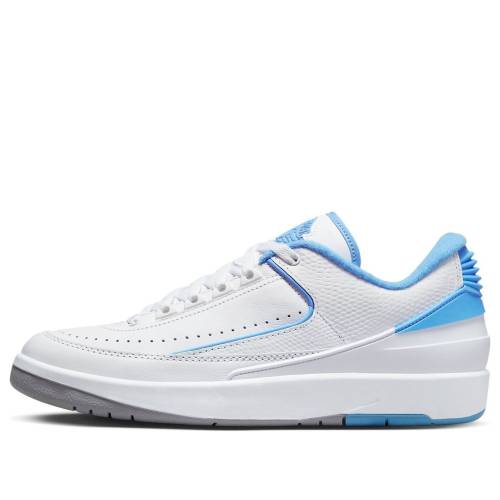 ナイキ ジョーダン 白色 ホワイト 青色 ブルー 灰色 シメント 'UNC' スニーカー メンズ JORDAN AIR 2 RETRO LOW DV9956-104 / WHITE UNIVERSITY BLUE CEMENT|スニケス