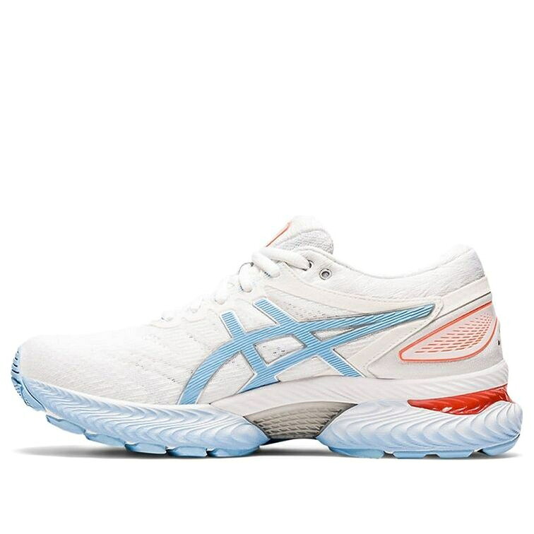 アシックス 青味 青色 白いこと 白いこと \u0027WHITE BLISS\u0027 スニーカー レディース ASICS (WMNS) GEL-NIMBUS 22 BLUE 1012A587-103 / WHITE BLUE スニーカー-靴