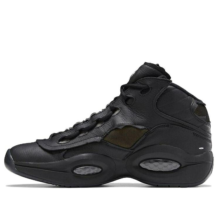 リーボック クエスチョン ミッド 黒色 ブラック 白色 ホワイト クエスチョンミッド 'MEMORY OFBLACK' スニーカー メンズ REEBOK X MAISON MARGIELA QUESTION MID OF-BLACK' GW5001 / BLACK CLOUD WHITE|スニケス