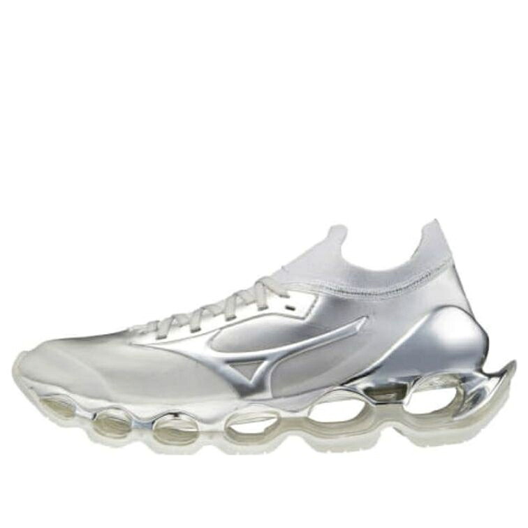 ミズノ 縮くれる ウェイブ プロフェシー しろがね色 しろがね色 \u0027SILVER\u0027 スニーカー メンズ MIZUNO HAJIME SORAYAMA X WAVE PROPHECY D1GA212501 / SILVER