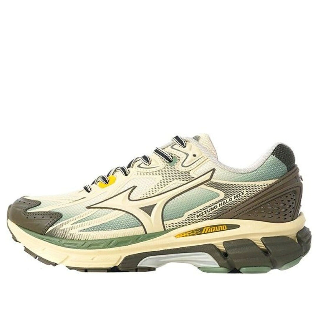 ミズノ 緑 緑であること 黄味がかった 黄色 赤銅色 赤銅色 \u0027YELLOW BROWN\u0027 スニーカー メンズ MIZUNO HALO MIX GREEN D1GH240808 / YELLOW GREEN BROWN