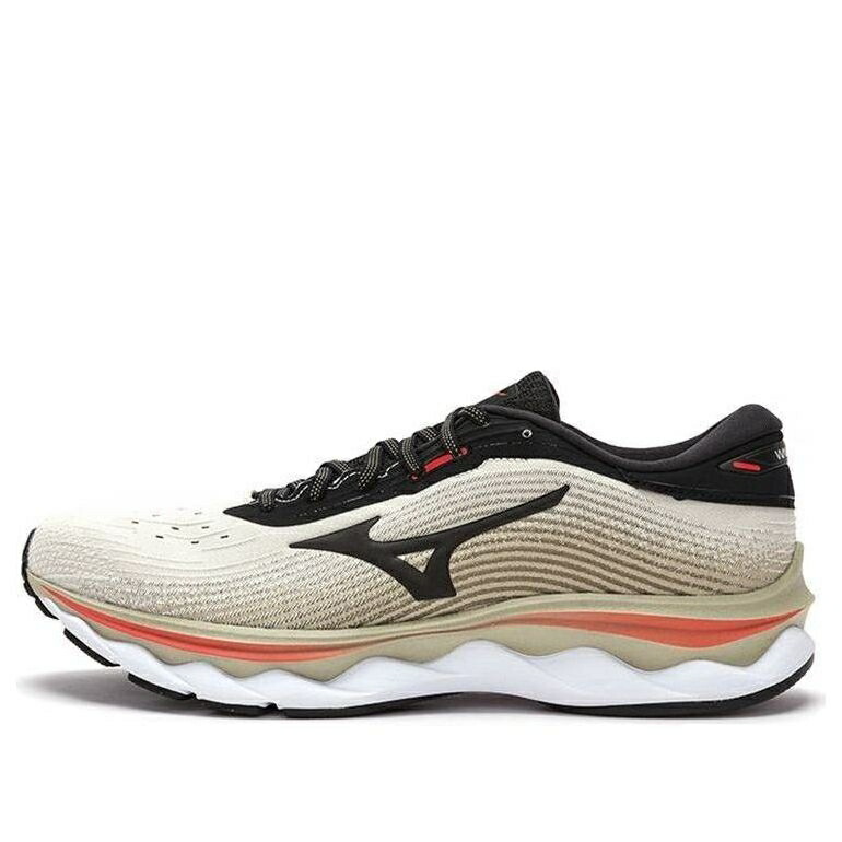 ミズノ ウェーブ ウェイブ スカイ 黒色 ブラック 砂色 サンド 白色 ホワイト BLACK SAND スニーカー メンズ MIZUNO WAVE SKY 5 J1GC210210 / BLACK SAND WHITE