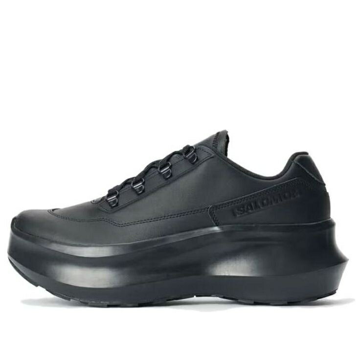 サロモン レザー 黒色 ブラック BLACK スニーカー レディース SALOMON (WMNS) COMME DES GARONS SR811 LEATHER PLATFORM 473579 / L47357900 BLACK