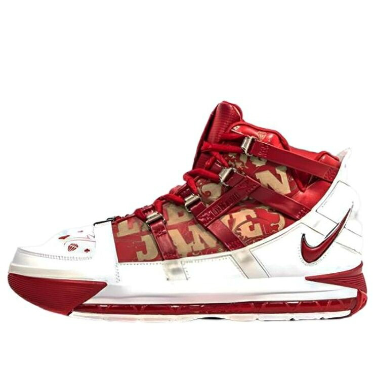 ナイキ ズーム レブロン 白色 ホワイト 赤 レッド 'ALLSTAR' スニーカー メンズ NIKE ZOOM LEBRON 3 'ALL-STAR' 312147-163 / WHITE RED WHITE｜スニケス 102,080円