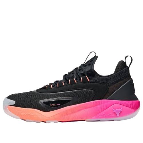 黒いこと 黒いこと サクラ色 橙 オレンジ色 アンダーアーマー \u0027BLACK PINK\u0027 スニーカー メンズ UNDER ARMOUR UNDER ARMOUR PROJECT ROCK 7 3027600-003 / BLACK PINK ORANGE