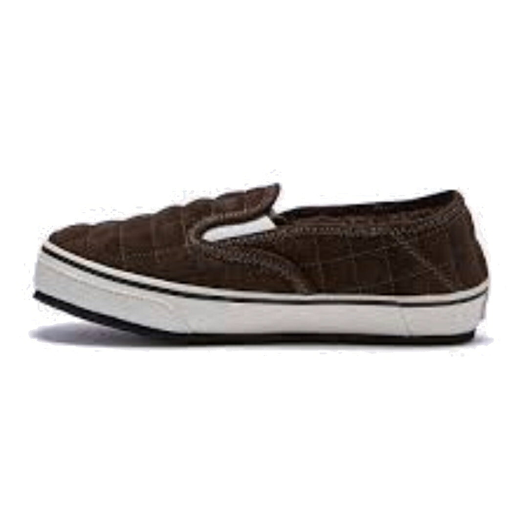 ヴァンズ バンズ 茶色 ブラウン 白色 ホワイト 'BROWN WHITE' スニーカー メンズ VANS SLIP-ER 2 SHERPA DEMITASSE VN0A4UWO3N11 / BROWN WHITE