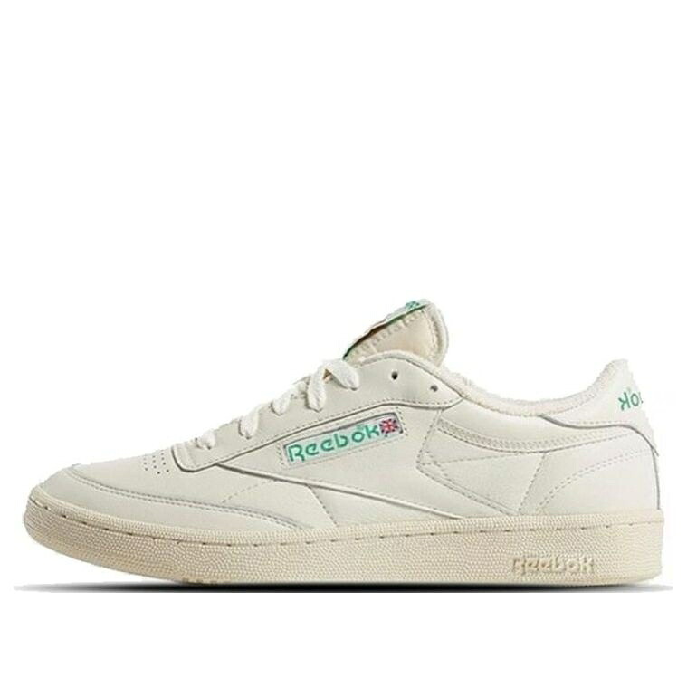リーボック 野球クラブ 白いこと 白いこと 緑 緑であること \u0027CHALK GREEN\u0027 スニーカー メンズ REEBOK CLUB C 1985 TV GLEN DV6434 / CHALK PAPER WHITE GLEN GREEN