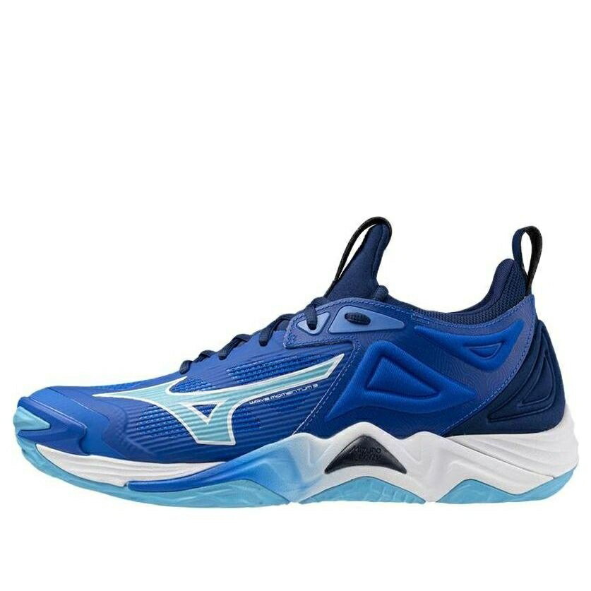 ミズノ 縮くれる ウェイブ 青味 青味 白いこと 白いこと \u0027BLUE WHITE\u0027 スニーカー メンズ MIZUNO WAVE MOMENTUM 3 V1GA231201 / BLUE WHITE