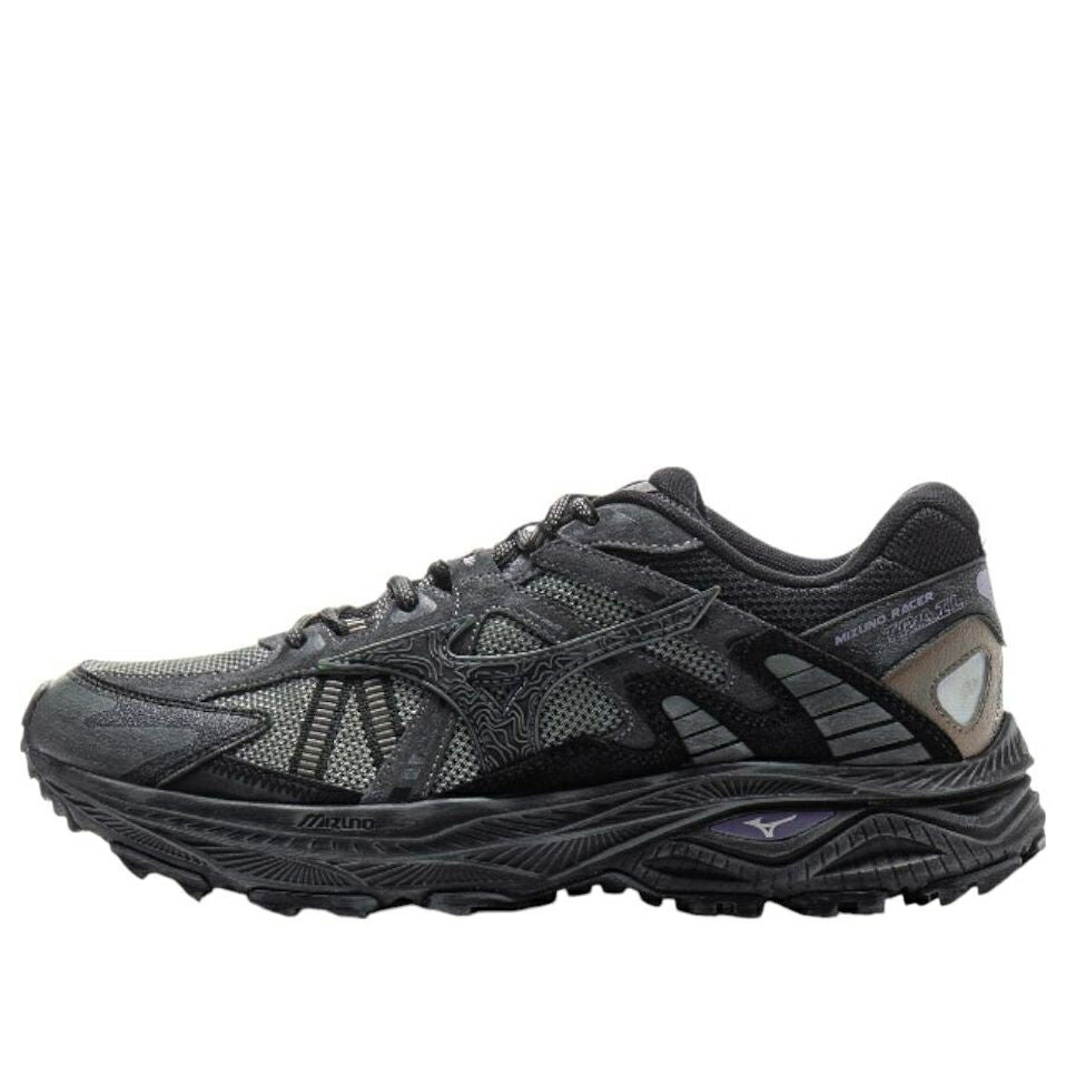 ミズノ 黒色 ブラック 灰色 グレー 'BLACK GREY' スニーカー メンズ MIZUNO RACER TRAIL D1GH223815 / BLACK GREY