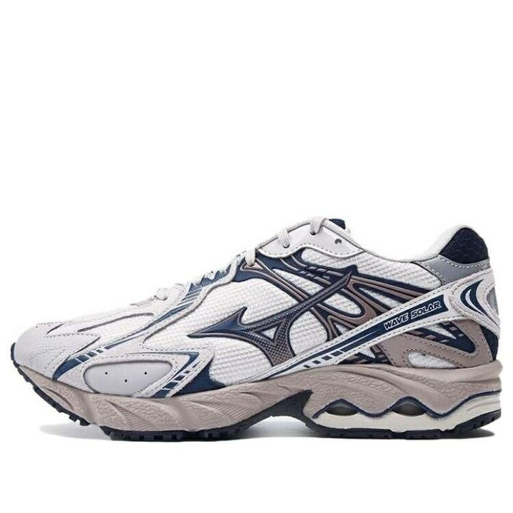 ミズノ ウェーブ ウェイブ ベージュ 紺色 ネイビー BEIGE NAVY スニーカー メンズ MIZUNO WAVE SOLAR V2 D1GH231801 / BEIGE NAVY