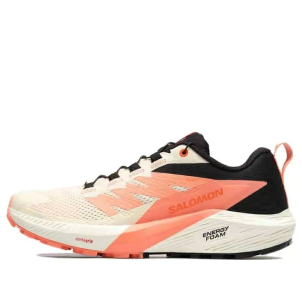 サロモン 白色 ホワイト クリーム 橙 オレンジ 黒色 ブラック 'CREAM ORANGE' スニーカー レディース SALOMON (WMNS) SENSE RIDE 5 WHITE 478087 / CREAM WHITE ORANGE BLACK|スニケス