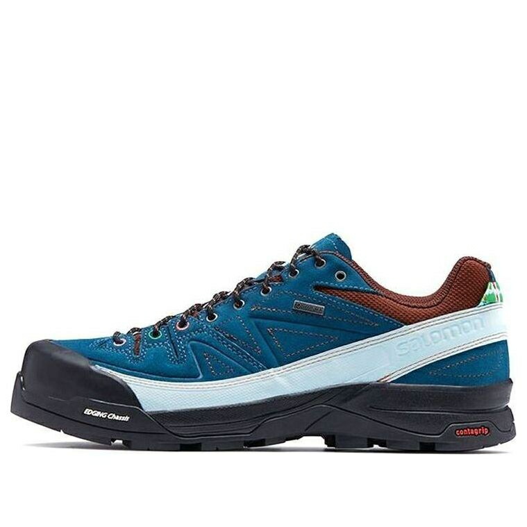 サロモン 青色 ブルー 黒色 ブラック 茶色 ブラウン 'BLUE' スニーカー メンズ SALOMON X THE BROKEN ARM X-DESALPES 415484 / BLUE LIGHT BLUE BLACK BROWN