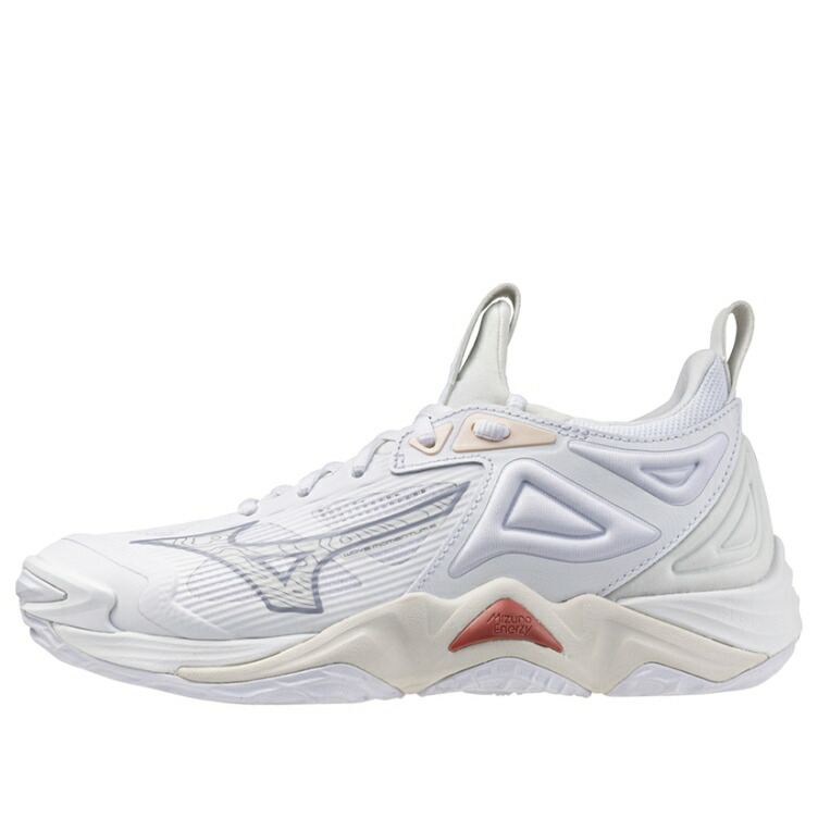 ミズノ ウェーブ ウェイブ 白色 ホワイト ピンク 'WHITE' スニーカー レディース MIZUNO (WMNS) WAVE MOMENTUM 3 V1GC231225 / WHITE ALEUTIAN CLOUD PINK