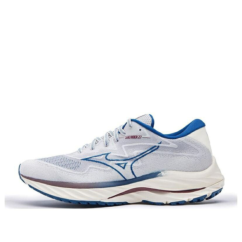 ミズノ ウェーブ ウェイブ 白色 ホワイト 青色 ブルー 'MILK BLUE' スニーカー メンズ MIZUNO WAVE RIDER 27 LOW WHITE J1GC237505 / MILK WHITE BLUE