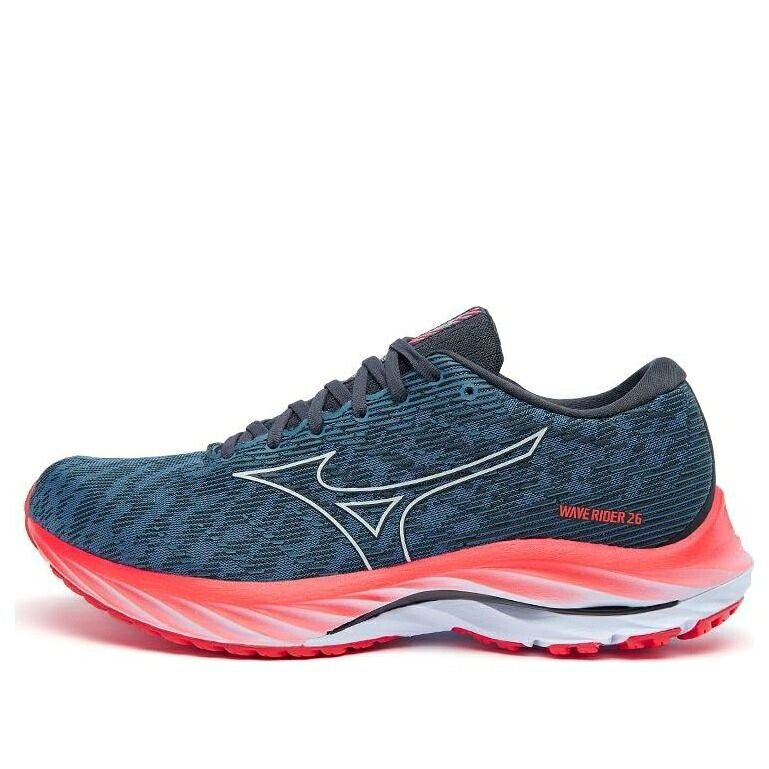 ミズノ ウェーブ ウェイブ 青色 ブルー 橙 オレンジ 'NAVY ORANGE' スニーカー メンズ MIZUNO WAVE RIDER 26 TEAL BRIGHT J1GC220351 / BLUE ORANGE