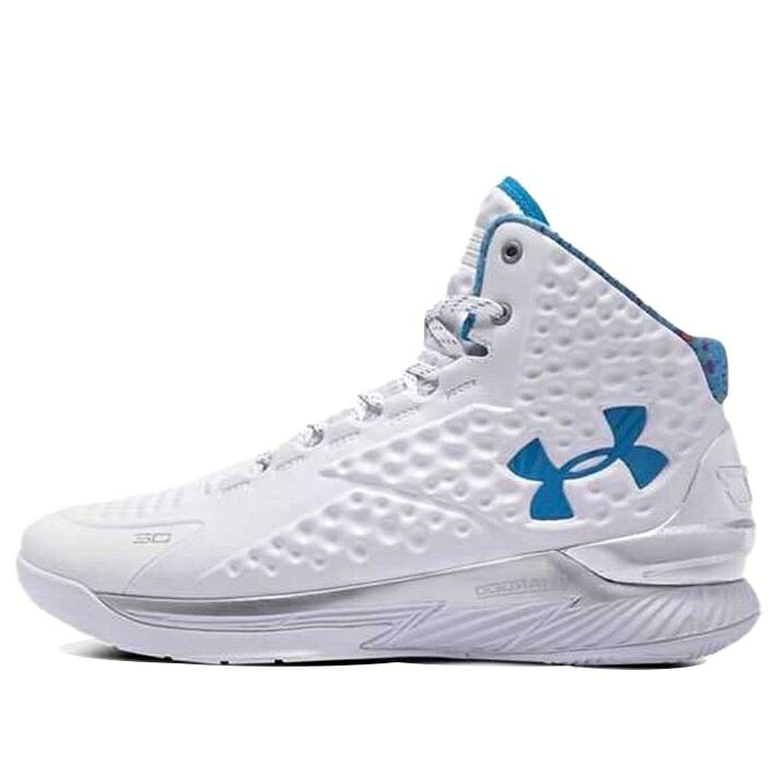 カリー 白色 ホワイト 青色 ブルー アンダーアーマー 'SPLASH PARTY' スニーカー メンズ UNDER ARMOUR UNDER ARMOUR CURRY 1 2021 3024394-100 / WHITE BLUE