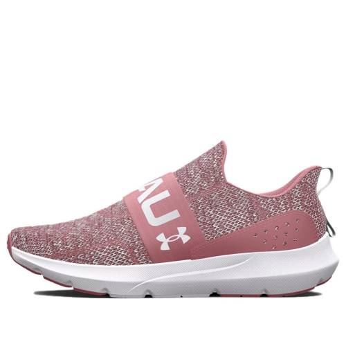 サクラ色 しろがね色 しろがね色 アンダーアーマー \u0027PINK ELIXIR\u0027 スニーカー レディース UNDER ARMOUR (WMNS) UNDER ARMOUR SURGE 3 SLIP 3026507-601 / PINK ELIXIR METALLIC SILVER