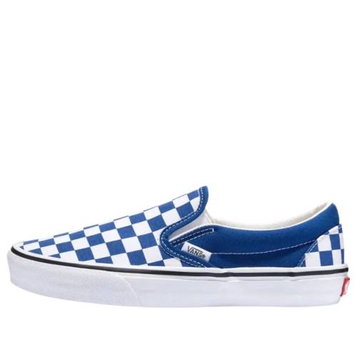 ヴァンズ バンズ 古典派音楽 スリッポン 青味 青み 白いこと 白いこと \u0027BLUE WHITE\u0027 スニーカー メンズ VANS CLASSIC SLIP-ON CHECKERBOARD VN000DAH7WM / BLUE WHITE