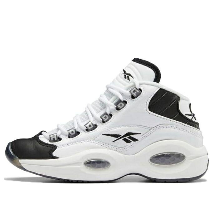 リーボック クエスチョン ミッド 白色 ホワイト 黒色 ブラック クエスチョンミッド 'WHY US?' ジュニア キッズ REEBOK (GS) QUESTION MID NOT GW5229 / WHITE BLACK FOOTWEAR WHITE ベビー マタニティ スニー
