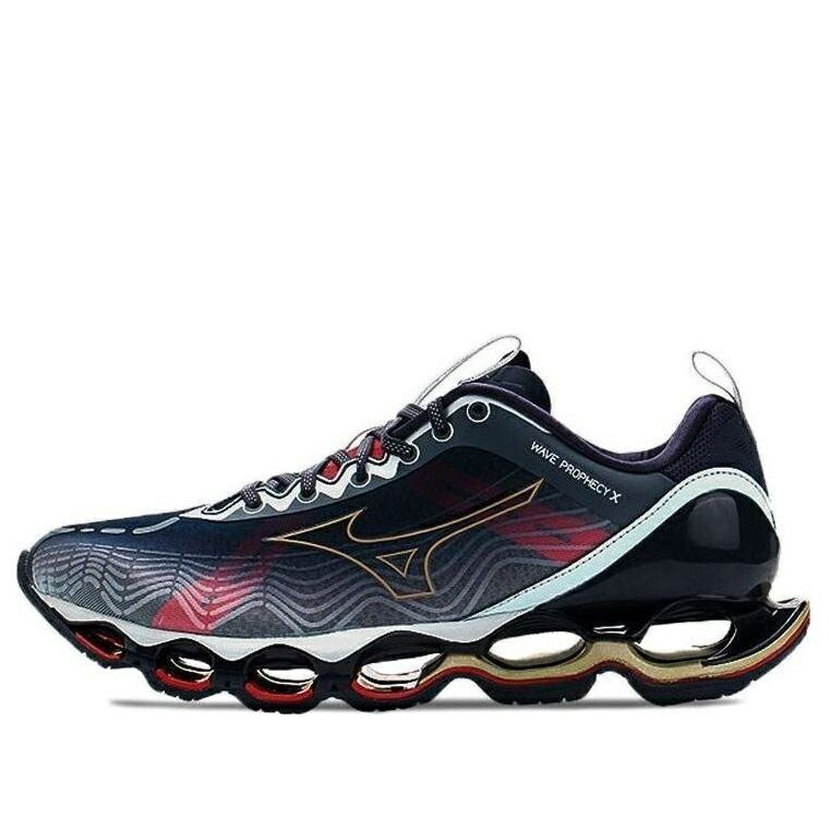 ミズノ 縮くれる ウェイブ プロフェシー 青碧 青色 \u0027NAVY GREY\u0027 スニーカー メンズ MIZUNO WAVE PROPHECY X 10 J1GC210050 / DARK BLUE メンズ靴-靴-スニーカー