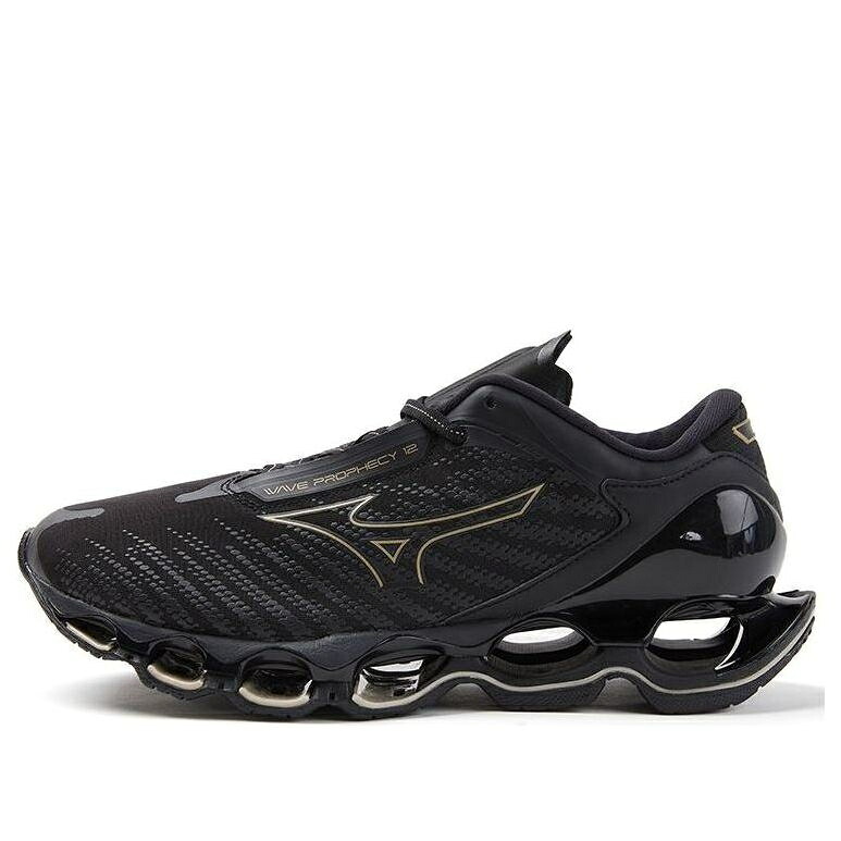 ミズノ 縮くれる ウェイブ プロフェシー 黒いこと 黒いこと ゴールド \u0027BLACK GOLD\u0027 スニーカー メンズ MIZUNO WAVE PROPHECY 12 J1GC238333 / BLACK GOLD スニーカー-メンズ靴-靴