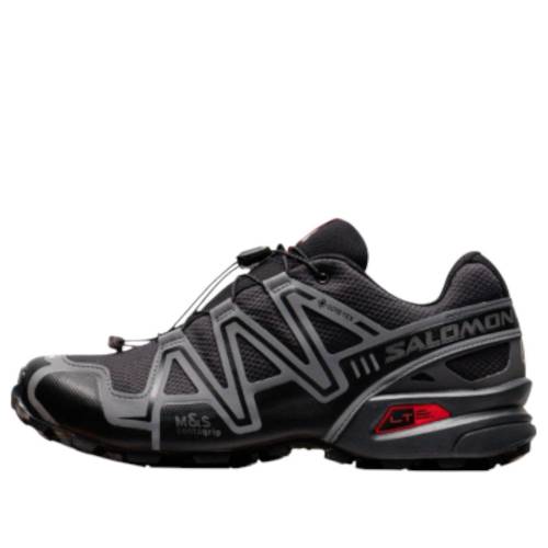 サロモン ゴアテックス 黒いこと 黒いこと \u0027BLACK ASPHALT\u0027 スニーカー メンズ SALOMON SPEEDCROSS 3 GORE-TEX 477317 / BLACK ASPHALT FLAME SCARLET