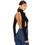 Lpa 【 Romona Knit Bodysuit Women Black 】 編み物 上半身背広 レディース 黒いこと 黒いこと