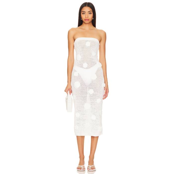 Lovers And Friends 【 Everla Rosette Midi Dress Women Ivory 】 ドレス レディース アイボリー|スニケス