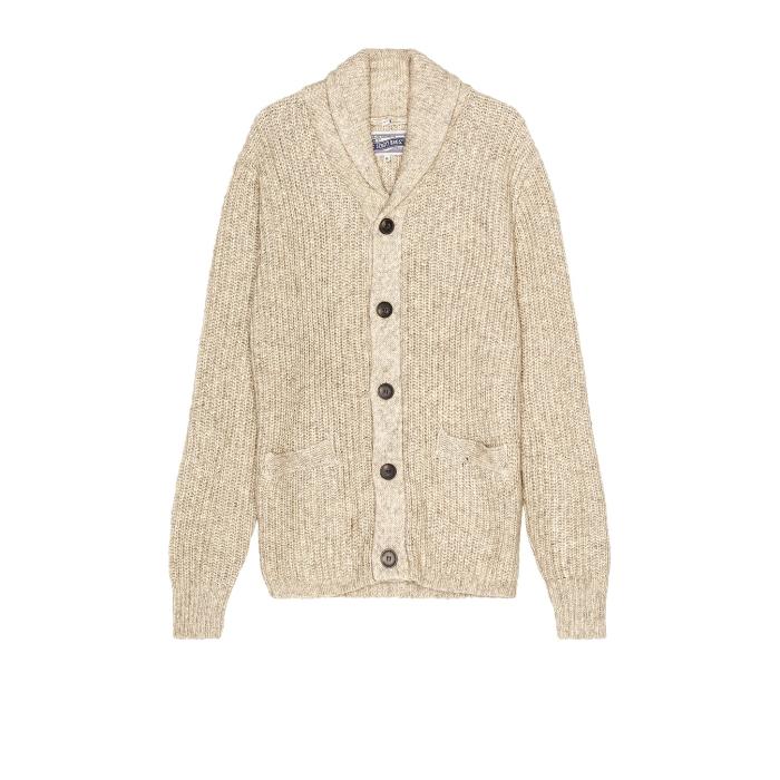 ショット Schott 【 Yak Blend Cardigan Men Limestone 】 カーディガン メンズファッション トップス カーディガン メンズ