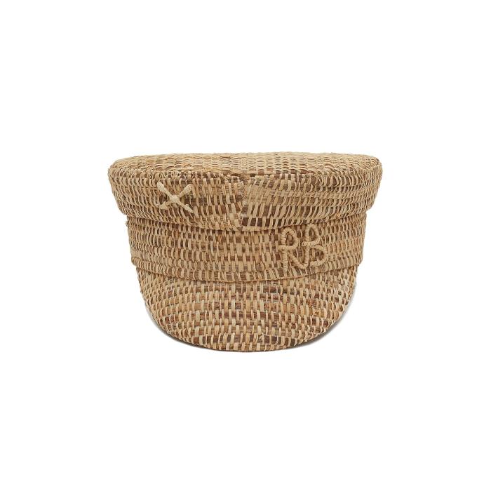 Ruslan Baginskiy 【 Monogram Embellished Baker Boy Cap Women Natural Straw 】 キャップ 帽子 レディース ナチュラル｜スニケス