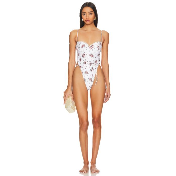 Lpa 【 Charlotte One Piece Women Cream Liv Floral 】 シャーロット レディースファッション 水着 レディース クリーム