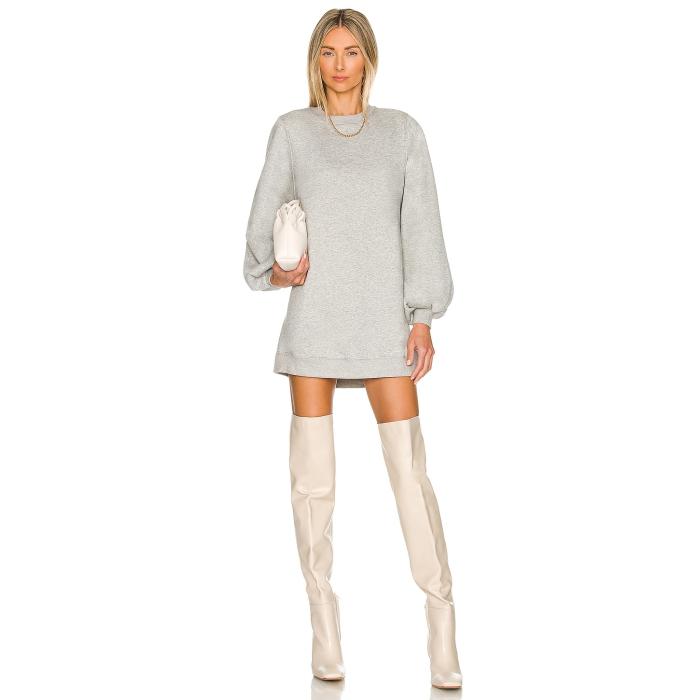 Lovers And Friends 【 Jessa Sweatshirt Dress Women Charcoal 】 スウェット トレーナー ドレス レディース チャコール｜スニケス
