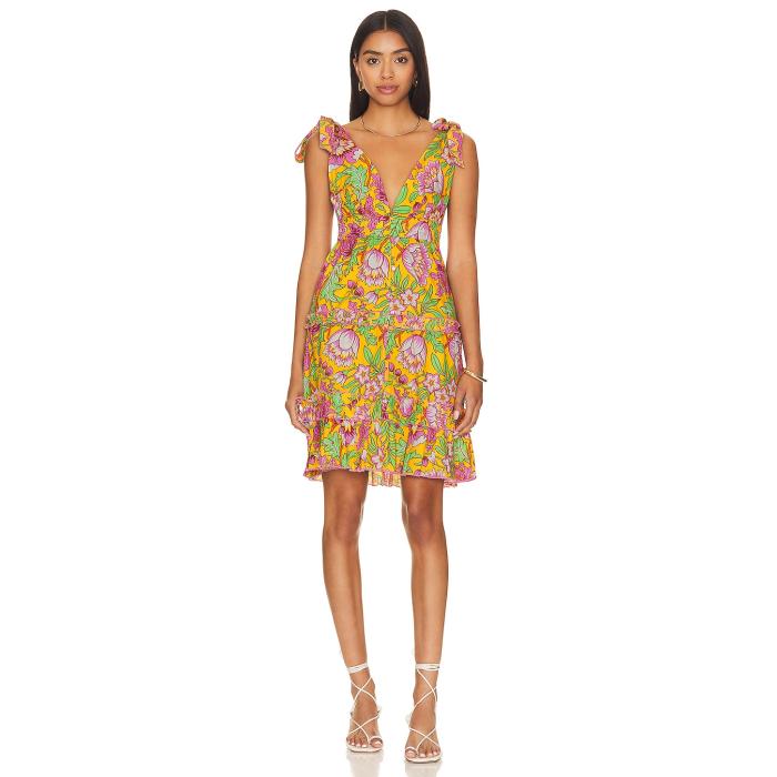 Love The Label 【 Madelyn Dress Women Betty Yellow Print 】 ドレス レディースファッション ドレス レディース yellow 黄色・イエロー