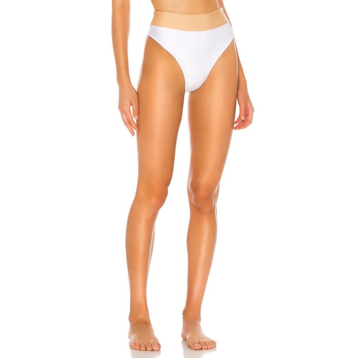 Lpa 【 Foster High Waist Bottom Women White & Nude 】 ハイ ズボン ボトムス レディースファッション 水着 レディース 白色 ホワイト