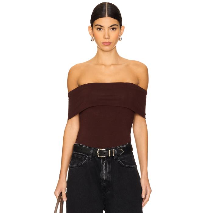 All The Ways 【 Brynn Bodysuit Women Chocolate Brown 】 ボディースーツ レディースファッション トップス その他 レディース 茶色 ブラウン