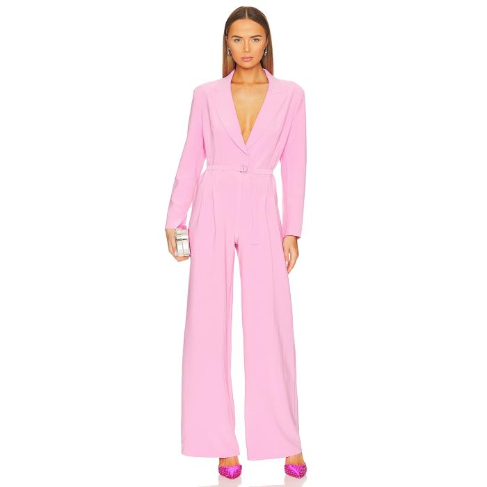 Norma Kamali 【 Single Breasted Straight Leg Jumpsuit Women Candy Pink 】 ジャンプスーツ レディースファッション その他 レディース pink ピンク 42,660円