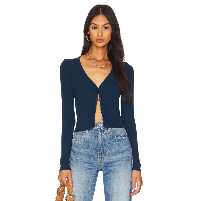 La Made 【 Sweet V Cardigan Women Cobalt 】 ジレー レディース