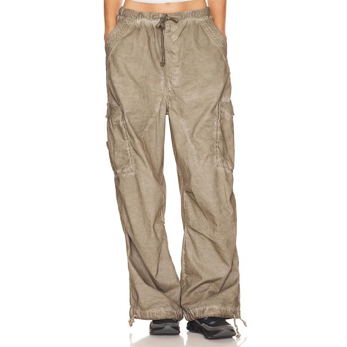 ジェイディッドロンドン Jaded London 【 Oil Wash Parachute Pants Women Beige 】 レディース ベージュ