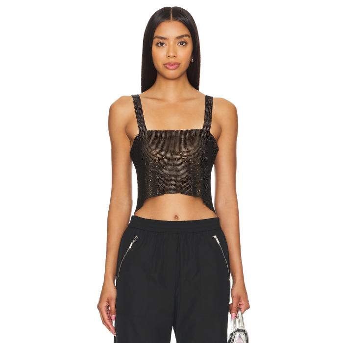 Superdown 【 Mackenzie Crop Top Women Black 】 Crop クロップ レディースファッション トップス その他 レディース 黒色 ブラック