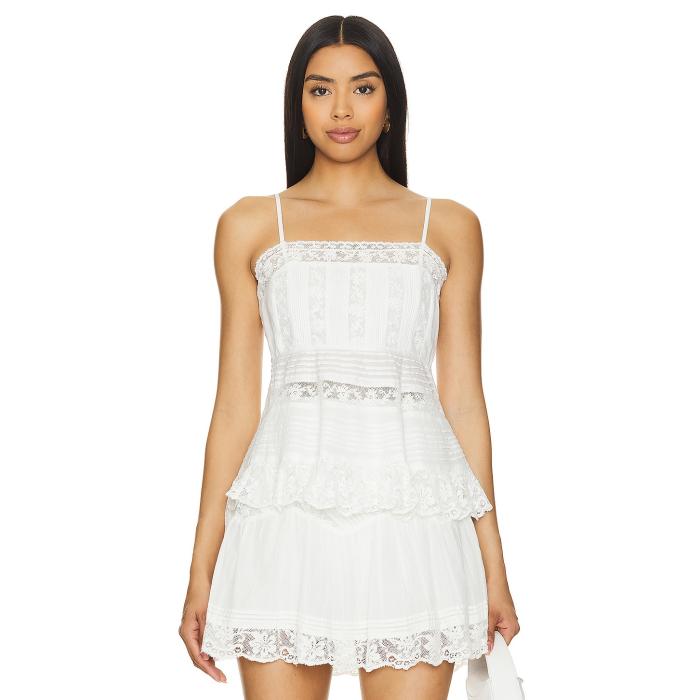 Loveshackfancy 【 Charlieann Top Women Bright White 】 レディースファッション トップス タンクトップ レディース 白色 ホワイト 40,950円