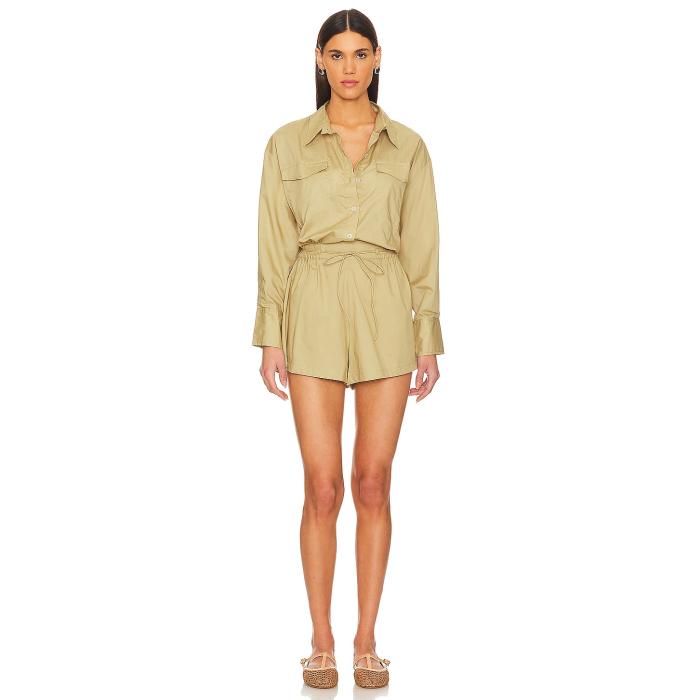 フェイスフルザブランド Faithfull The Brand 【 Isole Playsuit Women Basil 】 レディース