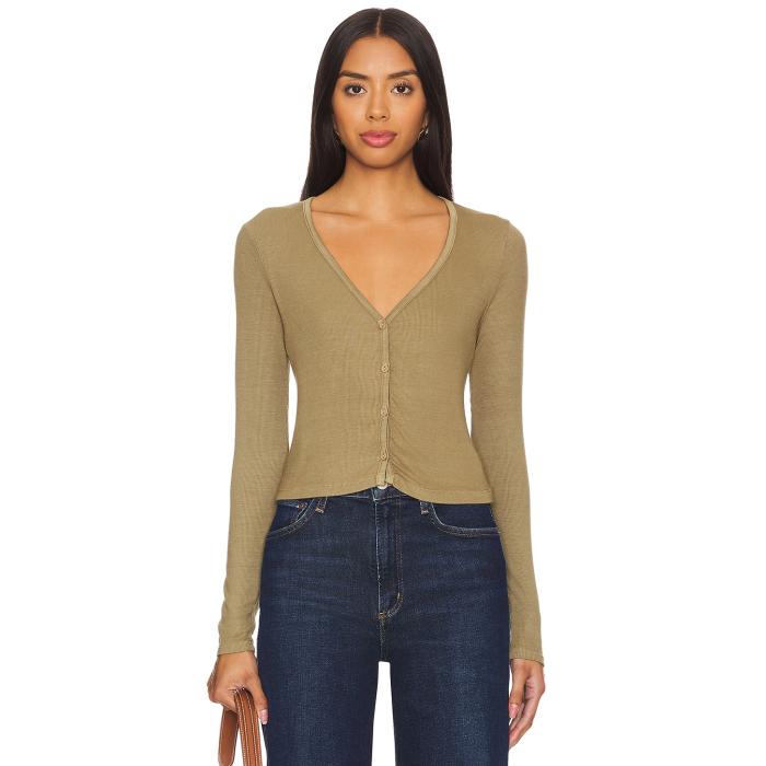 La Made 【 Sweet V Cardi Women Olive 】 レディースファッション トップス カーディガン ボレロ レディース olive オリーブ